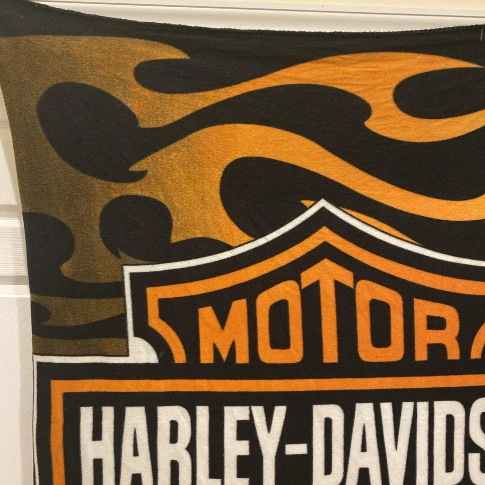 Harley Davidson Fleece Throw Blanket Stadium 62x48 Northwest Company Motorcycles